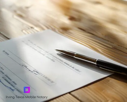 General notarization by Irving Mobile Notary in Irving TX